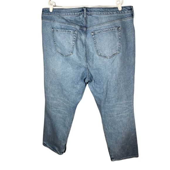 Torrid high rise straight button fly jeans 20R split hem light wash denim plus - Picture 5 of 8